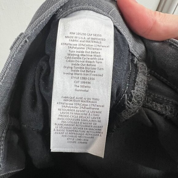 Current/Elliott THE STILETTO SKINNY JEAN gray ankle length - Picture 11 of 11